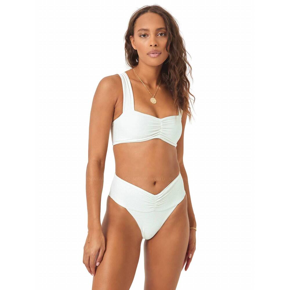 NEW L*SPACE bardot bikini swim bottom in ivory